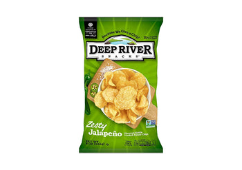 DEEP RIVER: Zesty Jalapeno Kettle Cooked Potato Chips, 8 oz