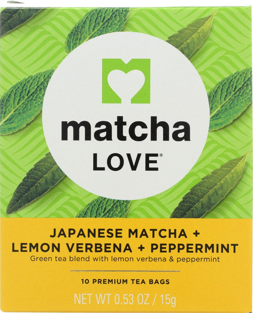 MATCHA LOVE: Japanese Matcha Plus Lemon Verbena Plus Peppermint, 0.53 oz