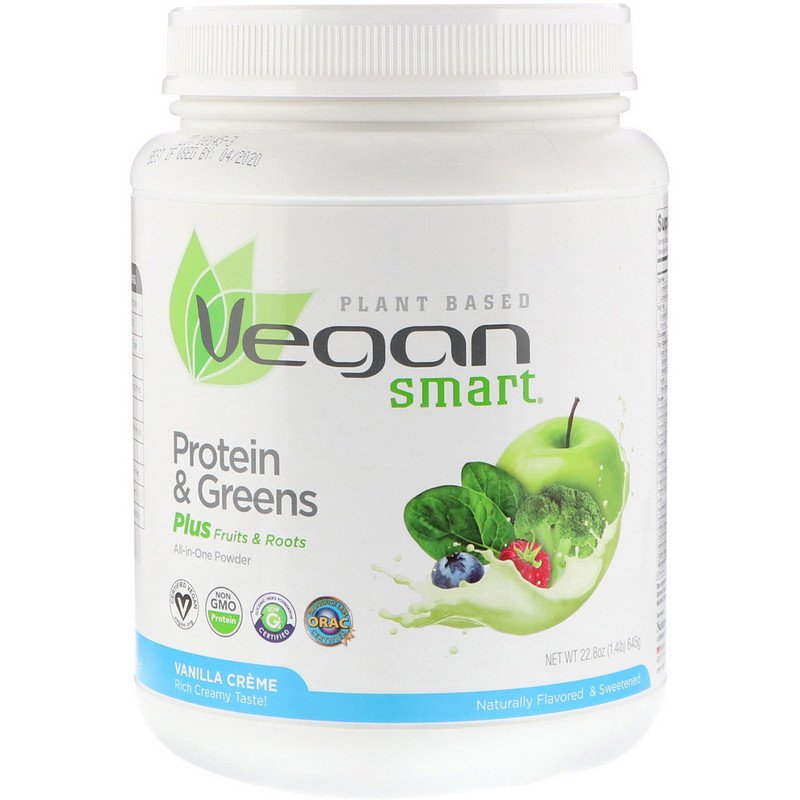 NATURADE: VeganSmart Protein And Greens Vanilla Creme Powder, 22.8 oz