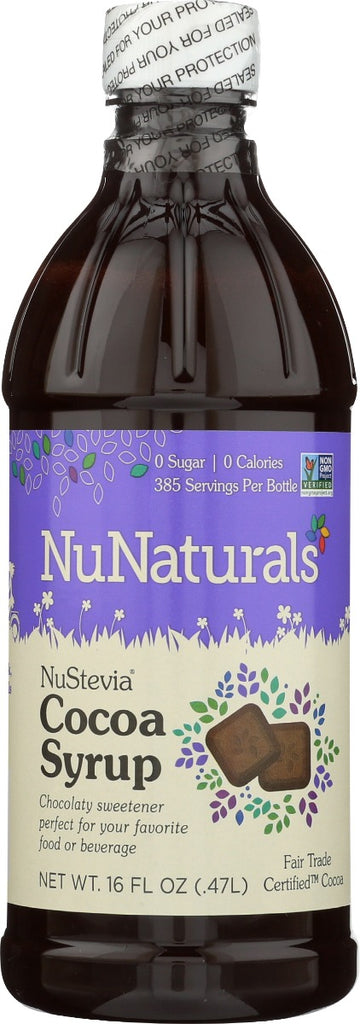 NUNATURALS INC: Cocoa Syrup Nustevia, 16 oz