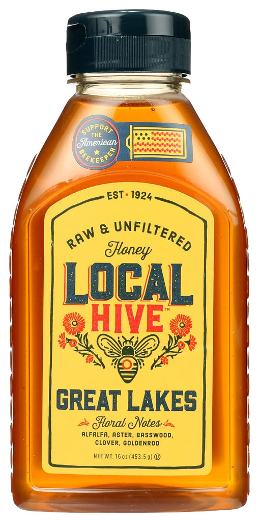 LOCAL HIVE: Honey Great Lakes Local Raw, 16 oz