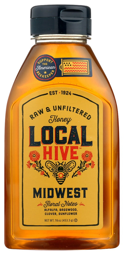 LOCAL HIVE: Honey Mdwst Unfltrd Raw, 16 oz