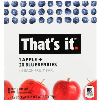 THATS IT: Apple & Blueberry Fruit Bar, 6 oz