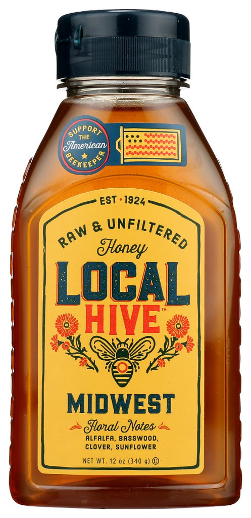 LOCAL HIVE: Honey Midwest Local Raw, 12 oz