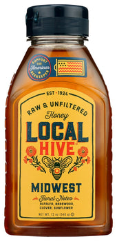 LOCAL HIVE: Honey Midwest Local Raw, 12 oz