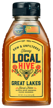 LOCAL HIVE: Honey Great Lakes Local Raw, 12 oz