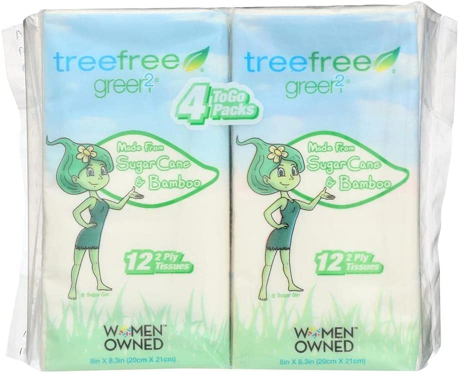 GREEN2: Tissue Facial Tree Free, 4 pk