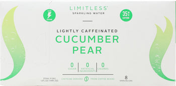 LIMITLESS: Cucumber Pear Sparkling Water 8 Pk, 96 fo