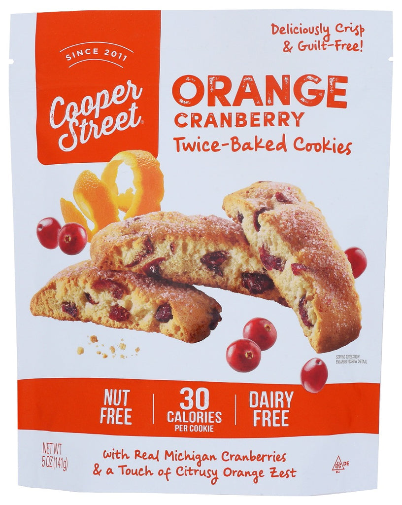 COOPER STREET: Orange Cranberry Twice Baked Cookies, 5 oz