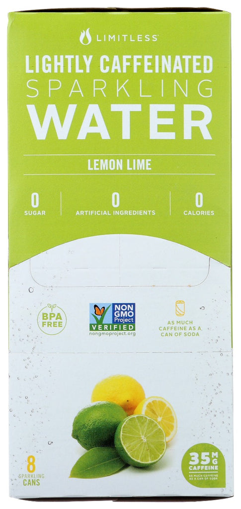 LIMITLESS: Lemon Lime Sparkling Water 8 Pk, 96 fo