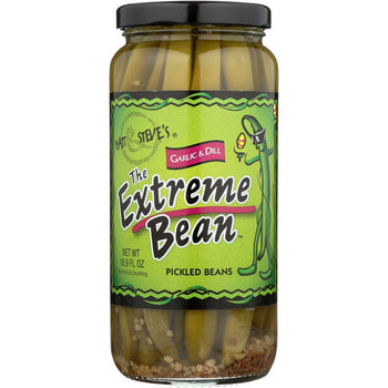 THE EXTREME BEAN: Garlic And Dill Pickled Beans, 16.9 oz