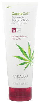 ANDALOU NATURALS: Ritual Patchouli + Basil Mint Cannacell Botanical Body Lotion, 8 fo