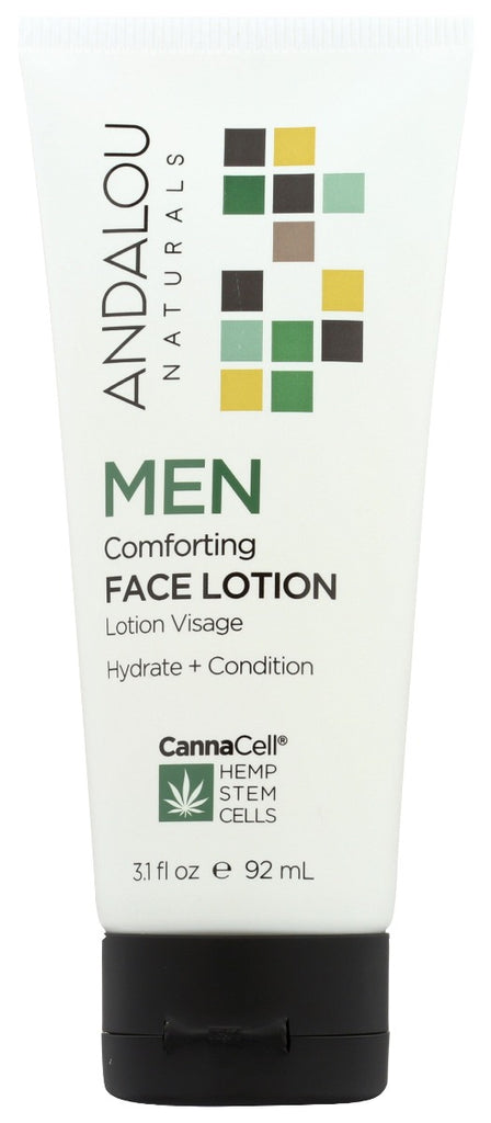 ANDALOU NATURALS: Men Comfortng Face Lotion, 3.1 fo