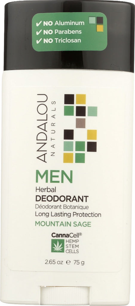 ANDALOU NATURALS: Mountain Sage Men Deodorant, 2.65 oz