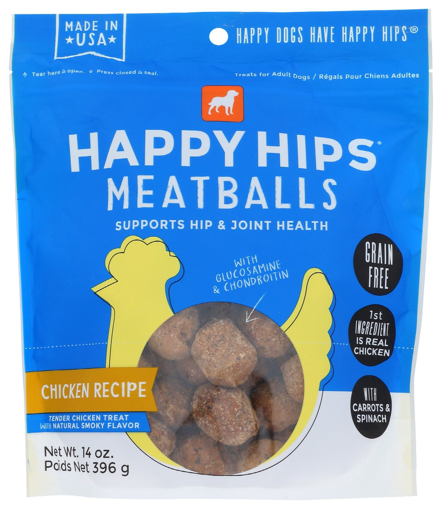 HAPPY HIPS: Chicken Meatballs Dog Treat, 14 oz