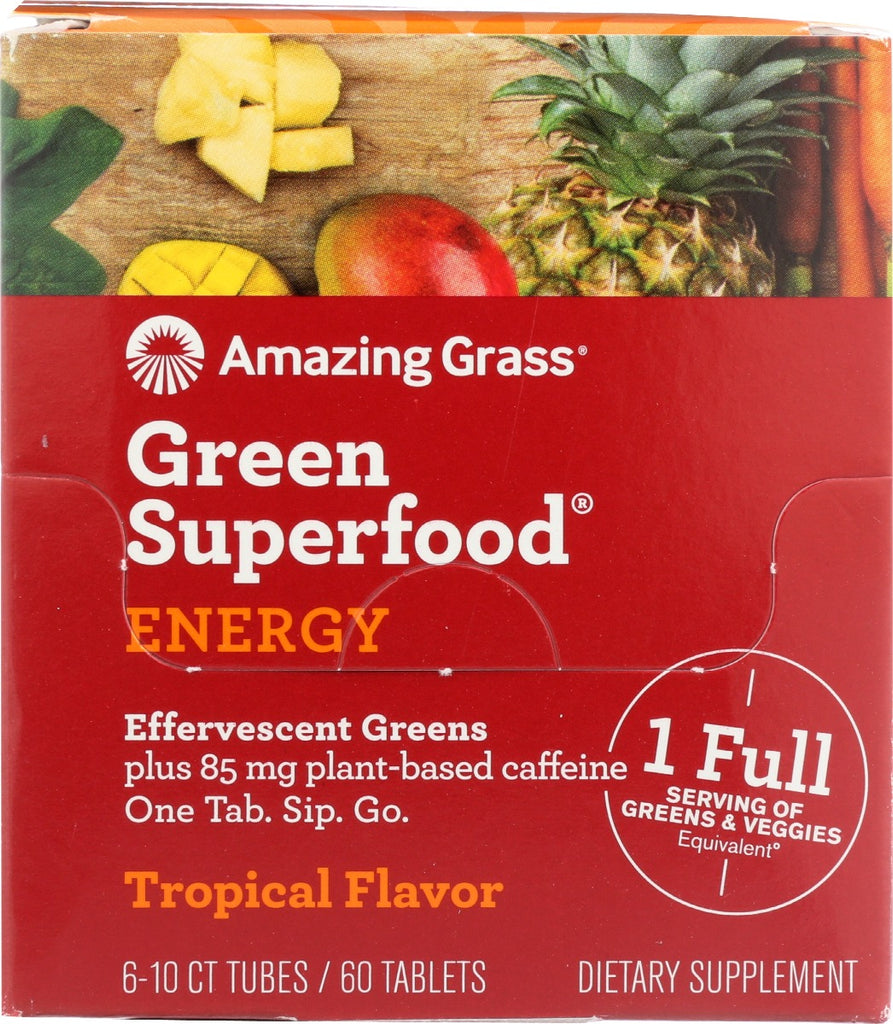 AMAZING GRASS: Green Superfood Energy Tablet Tropical Flavor, 1 bx