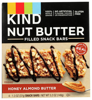 KIND: Honey Almond Butter 4 Count Bars, 5.2 oz