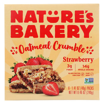 NATURES BAKERY: Bar Oatml Crmb Strw, 8.46 oz