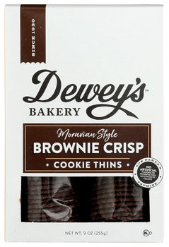 DEWEYS BAKERY: Brownie Crisp Moravian Style Cookie Thins, 9 oz