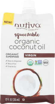 NUTIVA: Squeezable Organic Virgin Coconut Oil, 12 oz