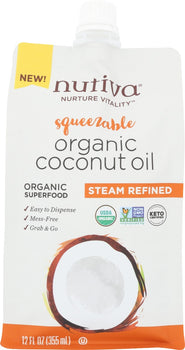 NUTIVA: Squeezable Organic Coconut Oil, 12 oz