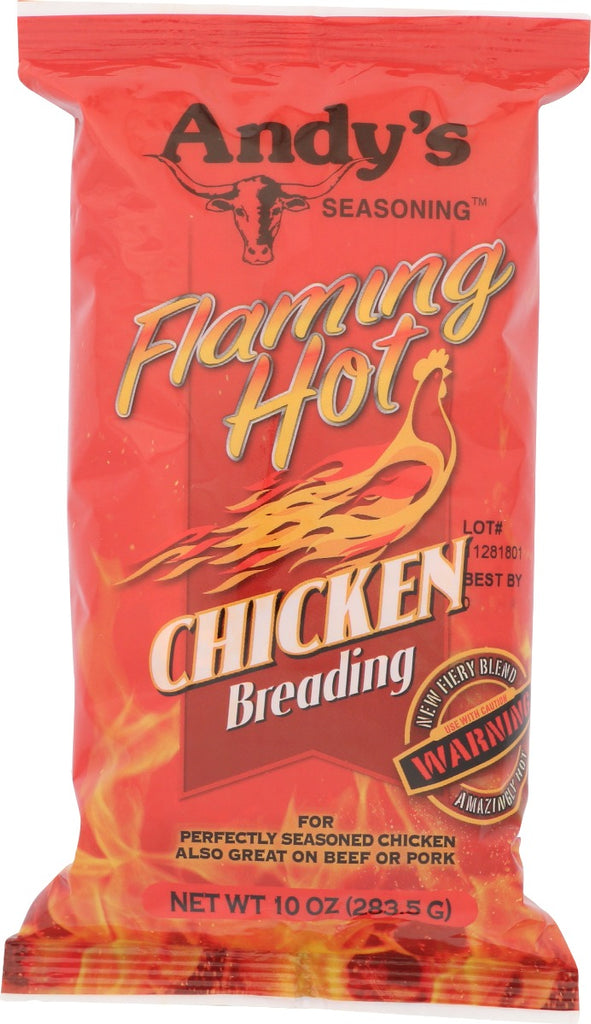 ANDYS SEASONING: Flaming Hot Chicken Breading, 10 oz