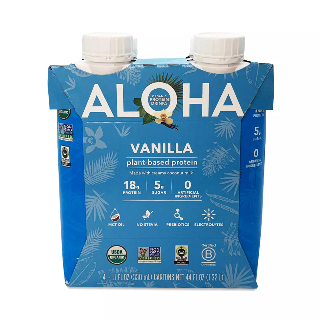 ALOHA: Vanilla Protein Drink 4Pk, 44 fo