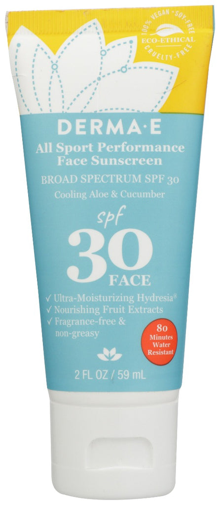 DERMA E: Spf 30 Face Sunscreen Water Resistance, 2 oz