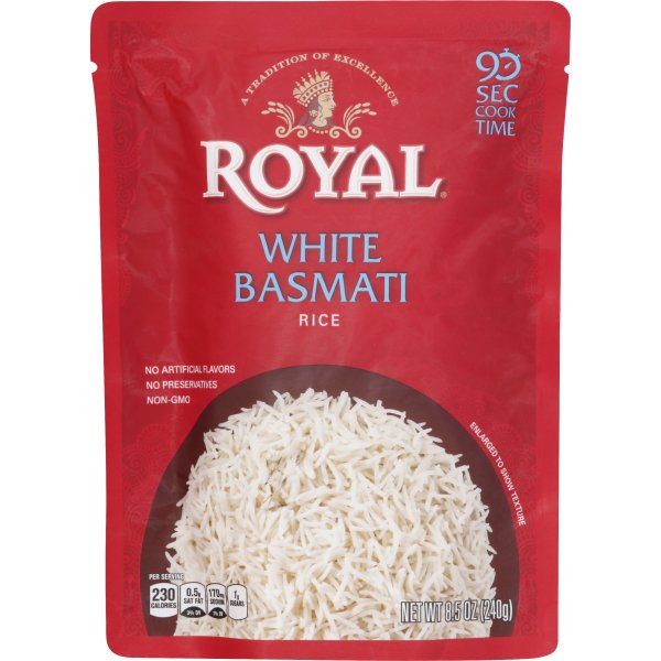 ROYAL: White Basmati Rice, 8.5 oz