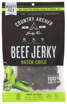 COUNTRY ARCHER: Jerky Beef Hatch Chile, 7 oz