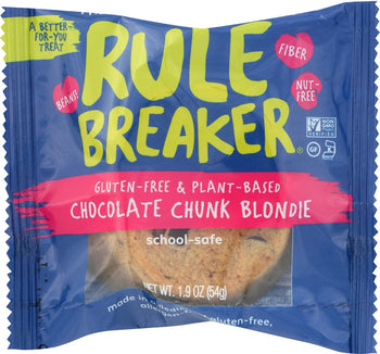 RULE BREAKER SNACKS: Chocolate Chunk Blondie Brownie, 1.9 oz