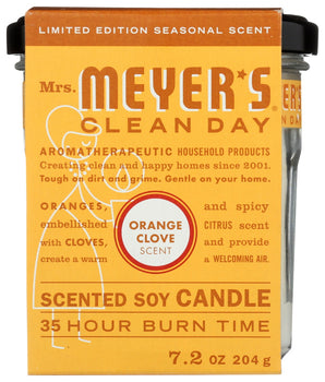 MRS MEYERS CLEAN DAY: Orange Clove Soy Candle Large, 7.2 oz