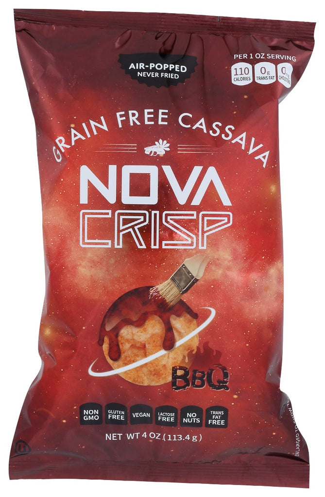 NOVACRISP: Grain Free Cassava Air Popped Bbq Chips, 4 oz