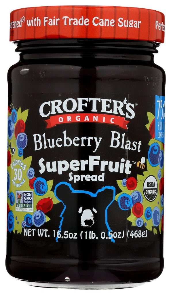 CROFTERS: Organic Blueberry Blast Superfruit Spread, 16.5 oz