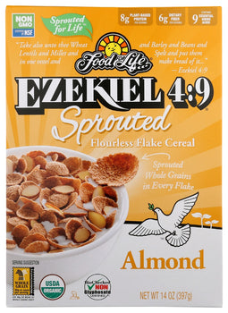 FOOD FOR LIFE: Ezekiel 4:9 Sprouted Grain Almond Flake Cereal, 14 oz