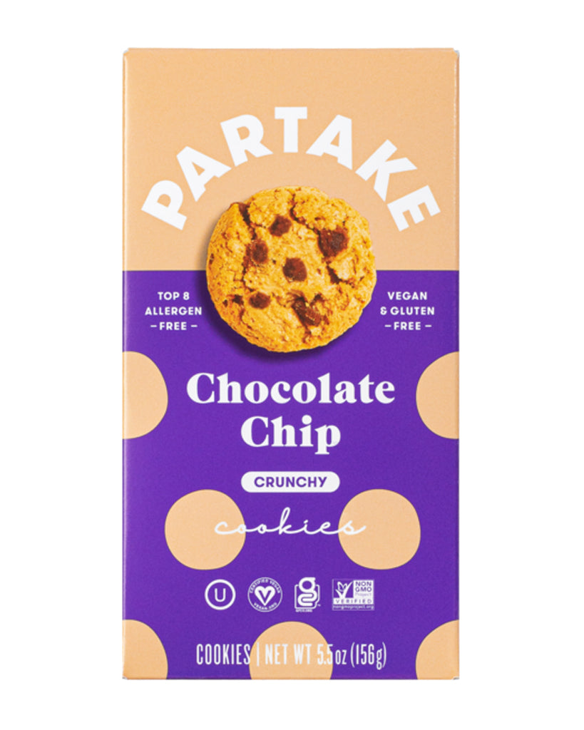 PARTAKE FOODS: Crunchy Chocolate Chip Cookies, 5.5 oz