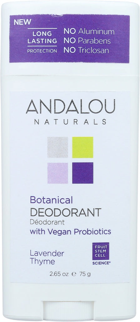 ANDALOU NATURALS: Lavender Thyme Botanical Deodorant, 2.65 oz