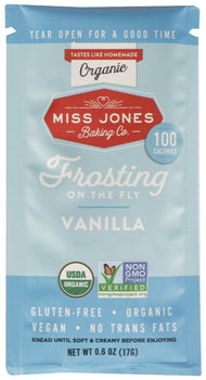 MISS JONES BAKING CO: Frosting Vanilla Sngl Srv, 0.6 oz