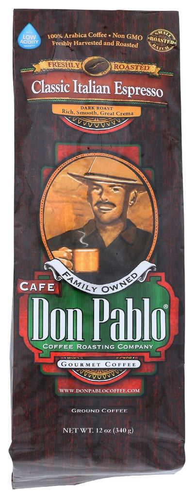 DON PABLO: Ground Classic Italian Espresso Coffee, 12 oz