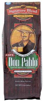 DON PABLO: Whole Bean Signature Blend Coffee, 12 oz