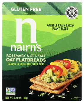 NAIRNS: Rosemary & Sea Salt Oat Flatbreads, 5.29 oz