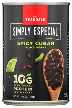 TEASDALE: Simply Especial Spicy Cuban Black Beans, 15.5 oz