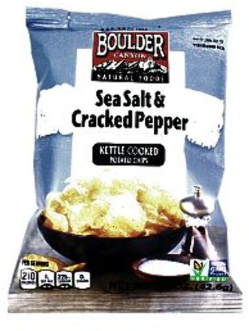 BOULDER CANYON: Sea Salt & Cracked Pepper Kettle Cooked Potato Chips, 1.5 oz