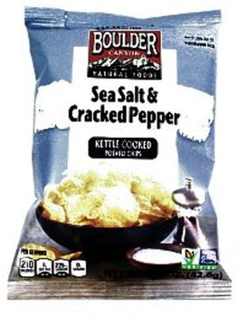 BOULDER CANYON: Sea Salt & Cracked Pepper Kettle Cooked Potato Chips, 1.5 oz