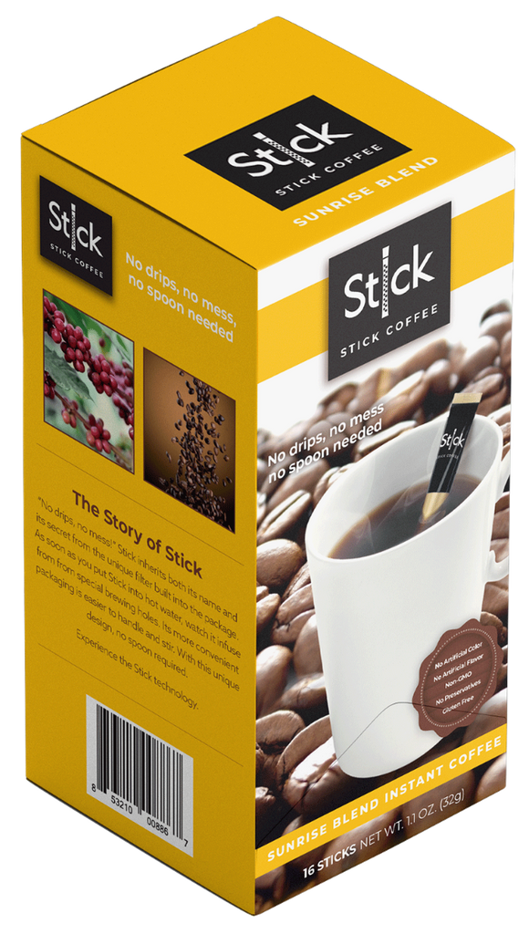 STICK BEVERAGES: Sunrise Blend Instant Coffee, 16 pc