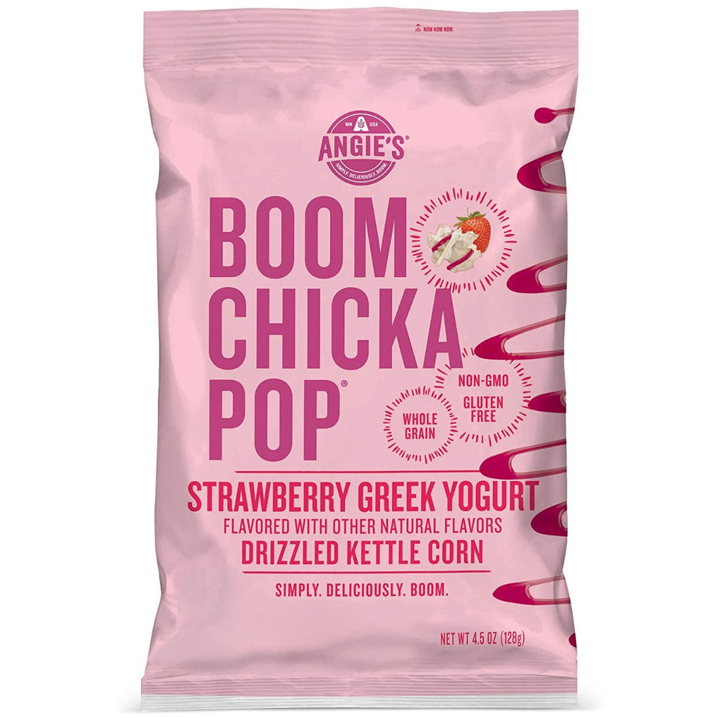 ANGIES: Boomchickapop Strawberry Greek Yogurt Drizzled Kettle Corn, 4.5 oz