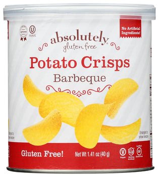 ABSOLUTELY GLUTEN FREE: Barbecue Potato Crisps, 1.41 oz