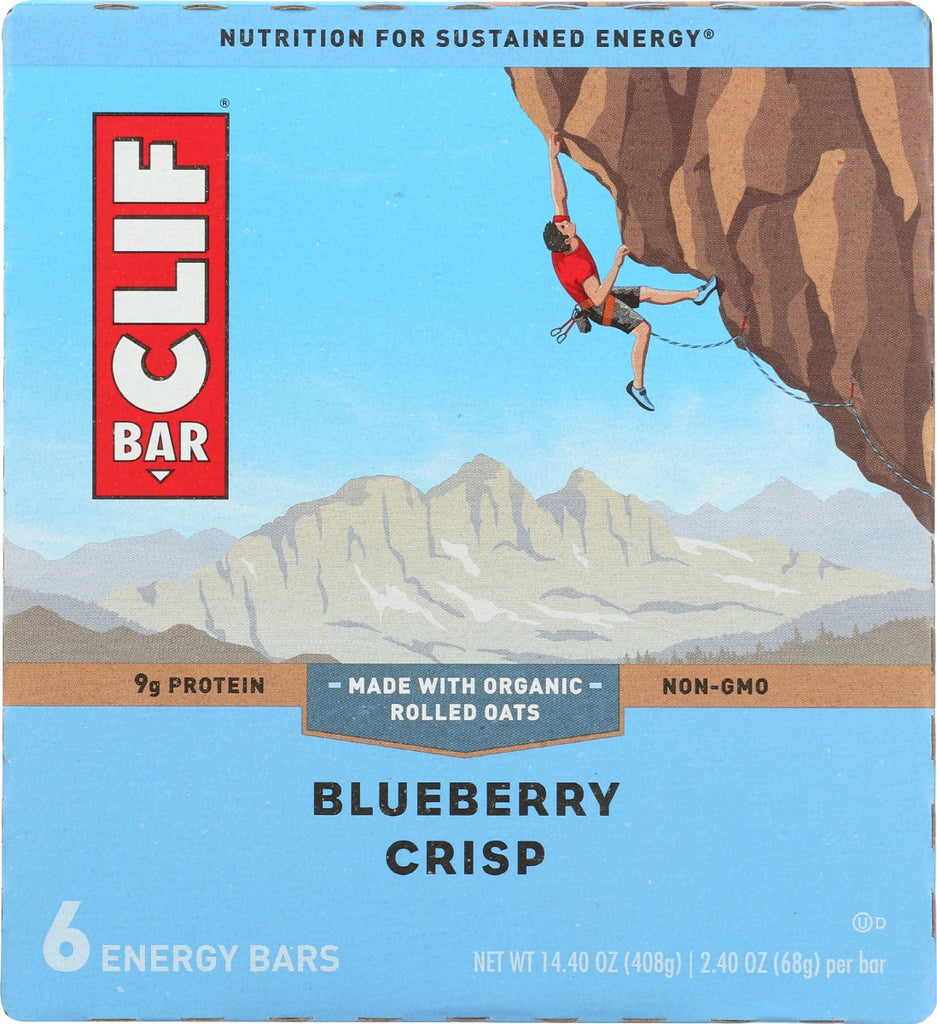 CLIF BAR: Blueberry Crisp Bar 6 Count Box, 14.4 oz