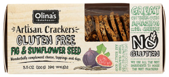 OLINAS BAKEHOUSE: Gluten Free Fig & Sunflower Seed Artisan Crackers, 3.5 oz