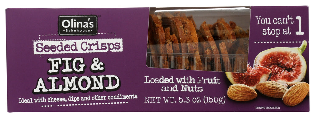 OLINAS BAKEHOUSE: Fig & Almond Seeded Crisps, 5.3 oz